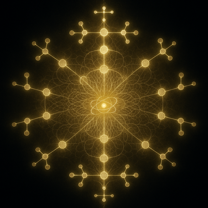 Hydrogen to coherence—one geometric principle across scales