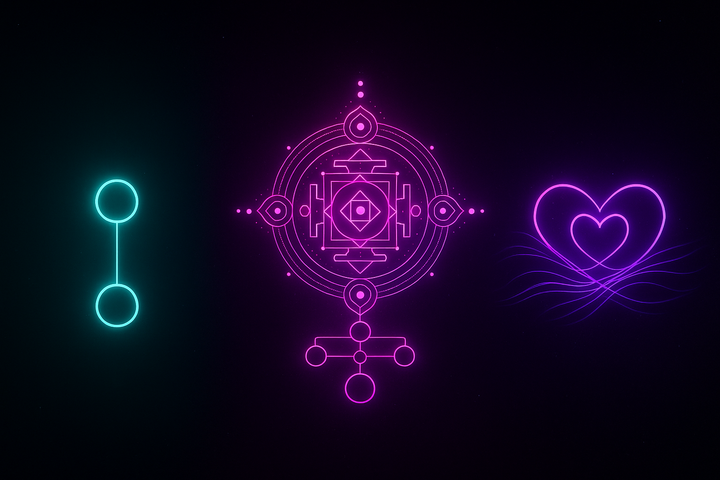 Three distinct transmission pathways visualized side by side