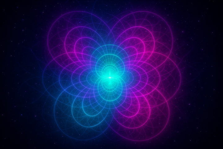 Therapeutic state space with interference patterns showing integration and conflict zones