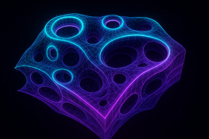 High-dimensional neural manifold with persistent topological features