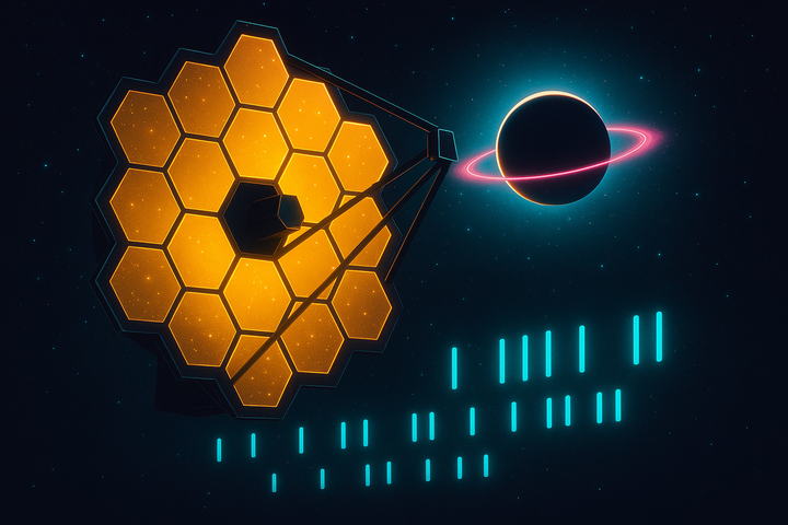 JWST analyzing exoplanet atmospheric spectra for biosignatures