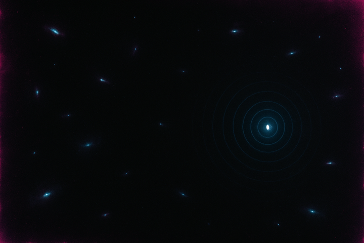 The Great Silence visualized as empty cosmic void despite billions of potential civilizations