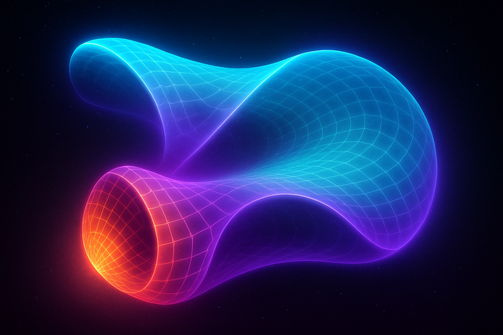 Low-curvature manifold expanding from compressed ordinary consciousness to vast mystical space