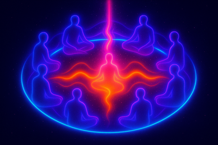 Circle of forms passing luminous energy through center