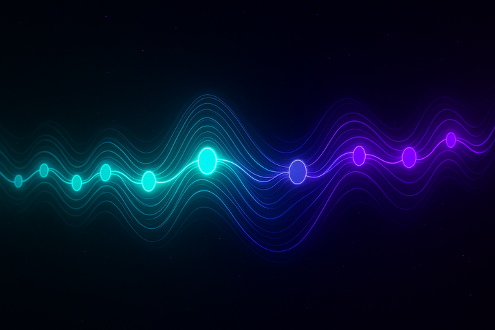 Lineage chain as luminous entrainment wave propagating across time