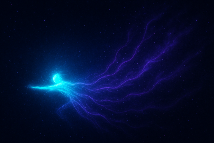 Action flowing forward while outcomes dissolve