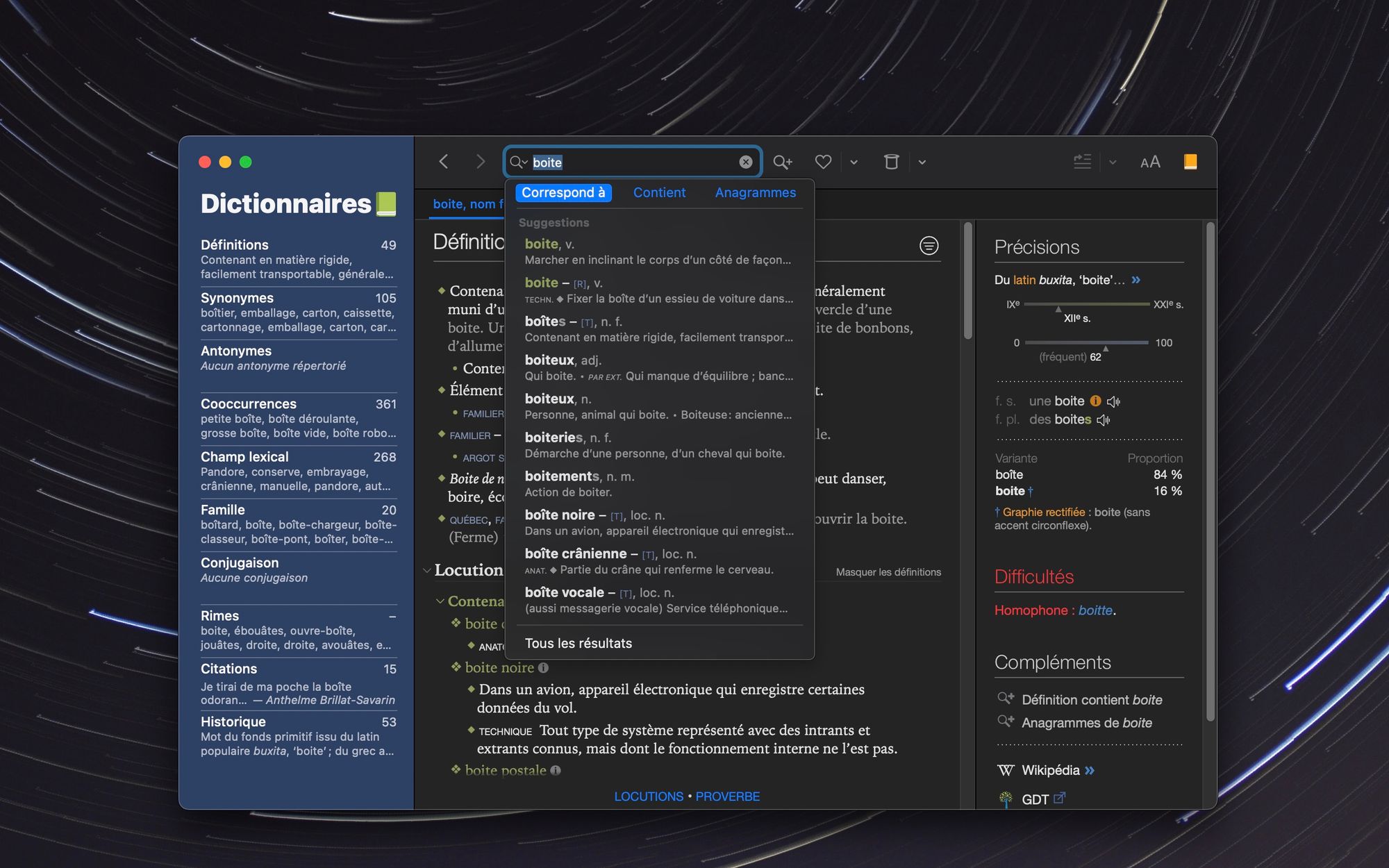 La version 11 d'Antidote : capture d'écran de Druide pour macOS (2022)