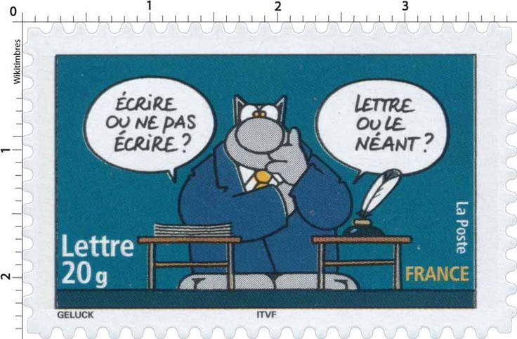 Le Chat de Geluck sur un timbre en France