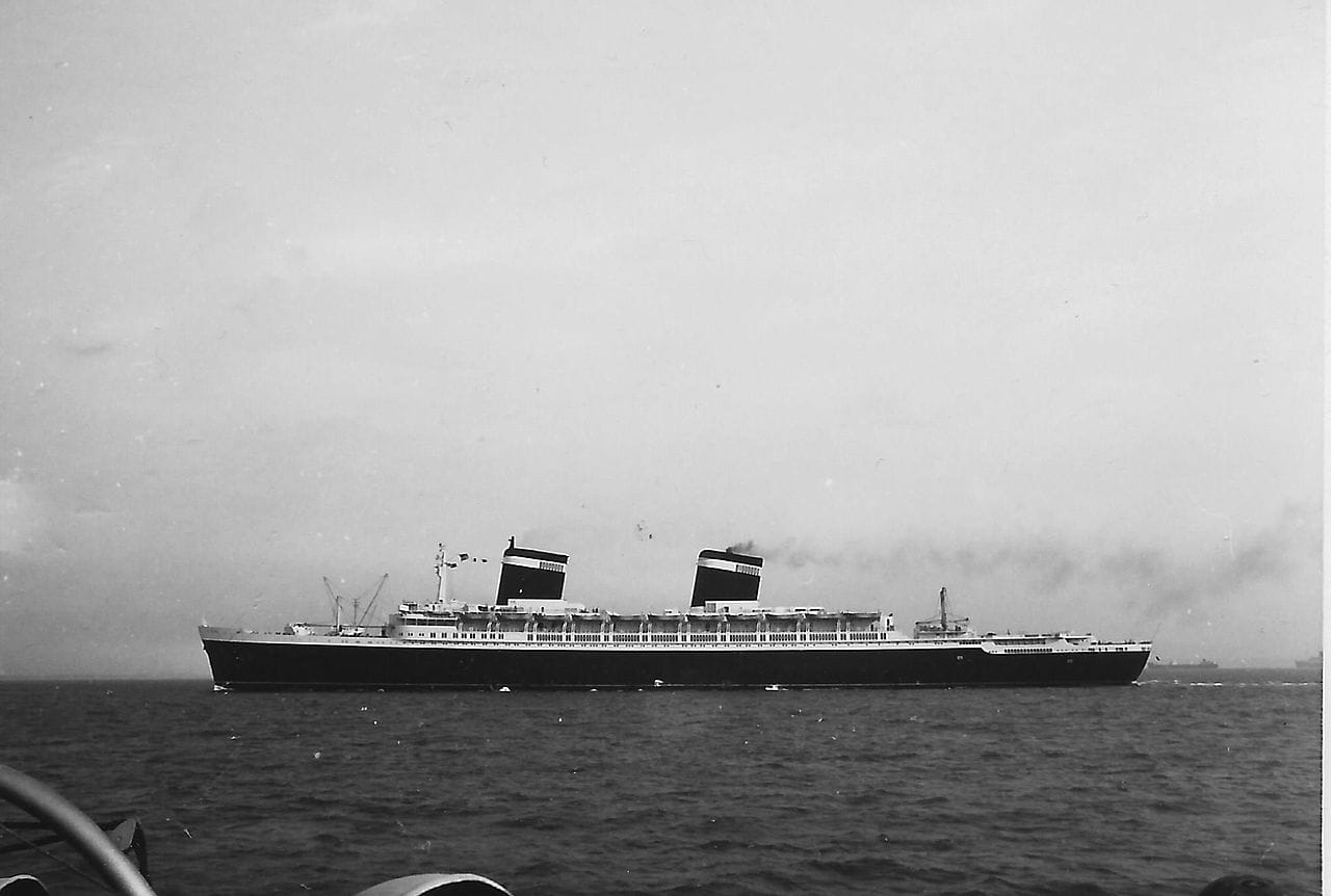 SS United States returning from her maiden voyage