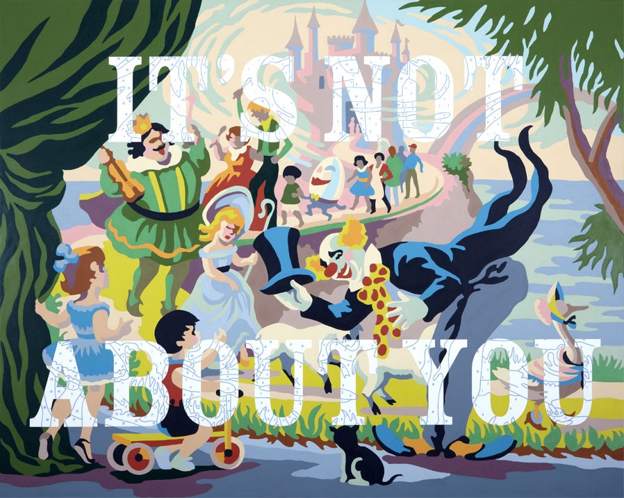 Trey Speegle (1960-)
It's Not About You, 2010 
Acrylic paint and archival pigment on canvas
48