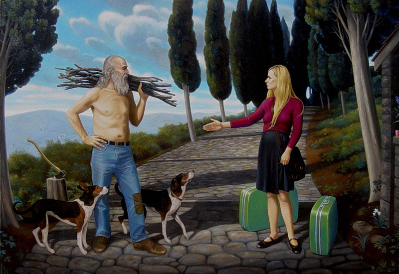 The Encounter, 2007, oil on canvas, 42x60