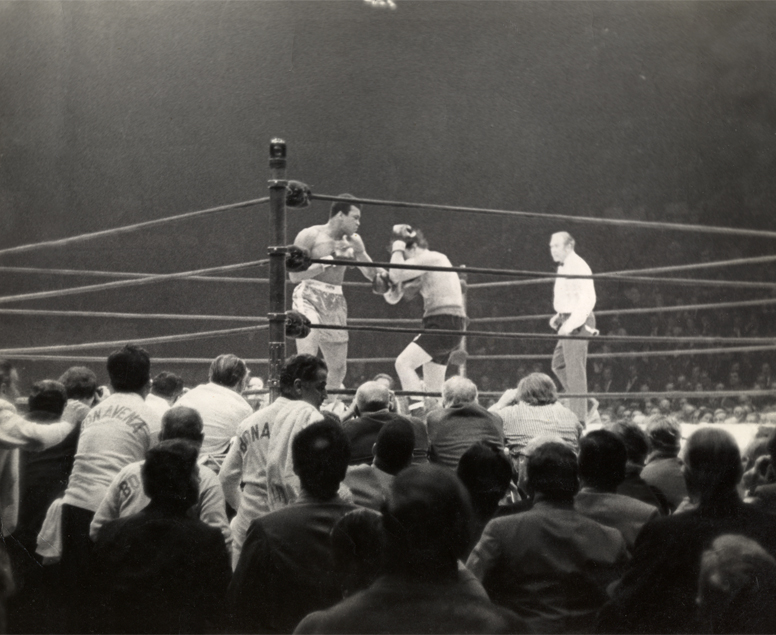 Muhammad Ali in the ring fighting Oscar Bonavena, Madison Square Garden, Dec. 7, 1970
