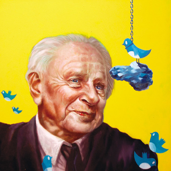 Karl Popper
Oil on board
10 x 10 inches
2009