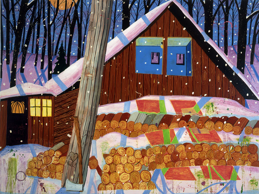 Snowed Out/Snowed In, 2009
Oil on canvas
72 x 96 in. (183 x 244 cm) 
Image courtesy of Priska C. Juschka Fine Art