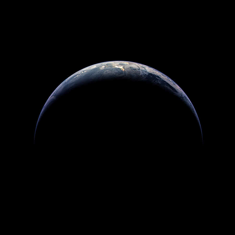 Michael Benson, <i>Crescent Earth, Rosetta, November 13, 2009</i>, 2010
Courtesy Michael Benson/Hasted Kraeutler