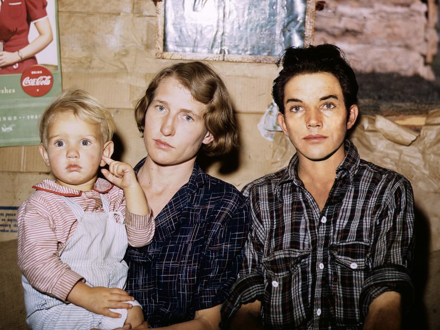 Jessie Evans-Whinery, homesteader, 2010, with her wife Edith Evans-Whinery and their baby
10 1/2 x 14
