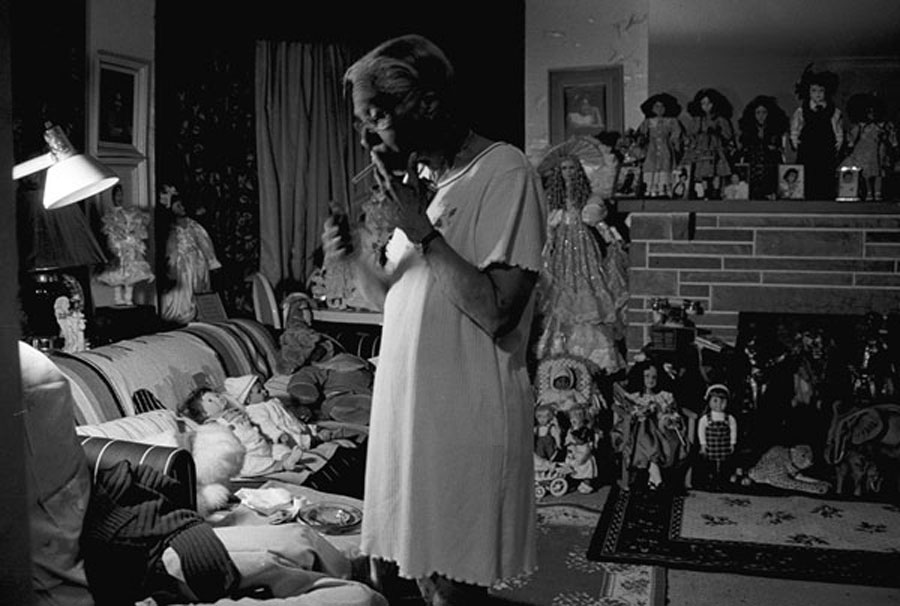 Grandma Ruby Smoking Pall Malls, 2002. 
Latoya Ruby Frazier courtesy of Higher Pictures.