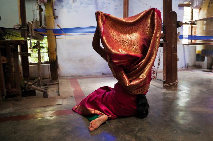 Kanchipuram Brocade Pallu. Kanchipuram, Tamil Nadu, 2008.
