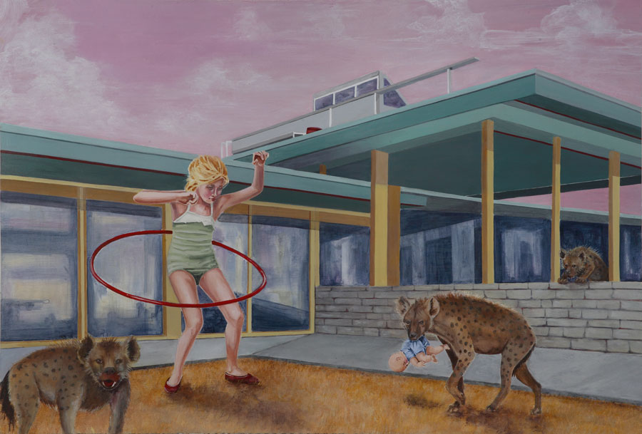 Hoop Dreams 1
Acrylic on paper mounted on sintra, 30