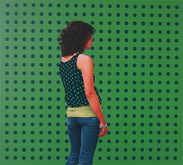 Dots. 51 x 56cm. Oil on board.