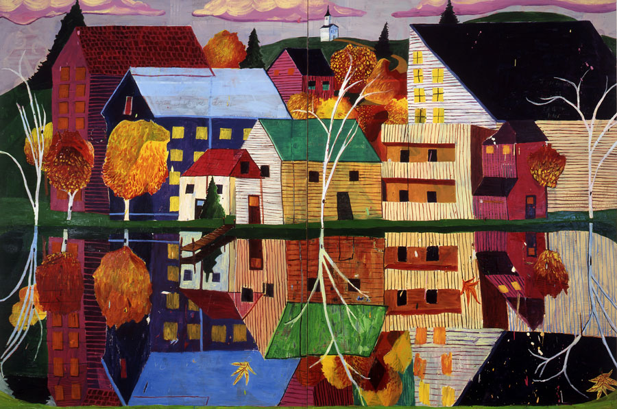 I'm All Around You Now, 2009
Oil on canvas
96 x 144 in. (244 x 366 cm) 
Image courtesy of Priska C. Juschka Fine Art