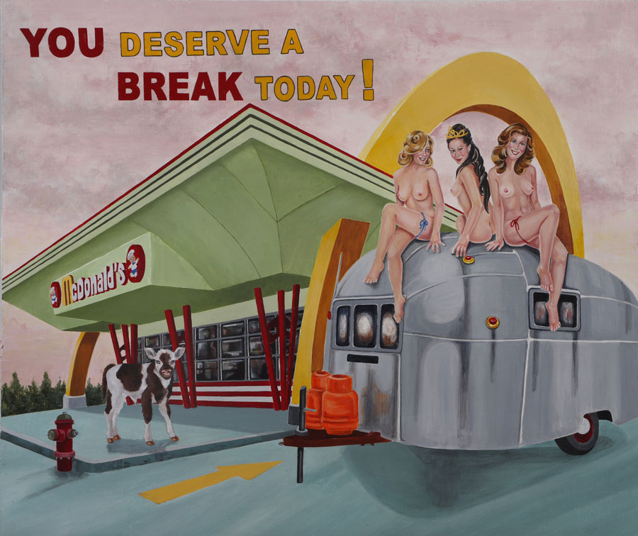 You Deserve a Break
Acrylic on gessoed paper, 30