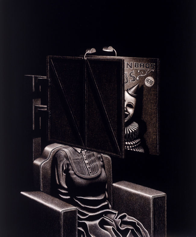 Billboard blinders
Encaustic wax on panel (21