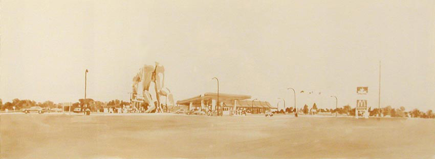 Getting Back to Nature IV, 2005<br />
Piss, vinegar (Balsamic), and motor oil on paper