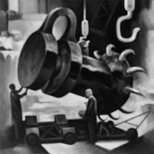 Plug, 2004<br />
Selenium toned silver gelatin print mounted on aluminum<br />
42 1/4 x 41 1/4 inches