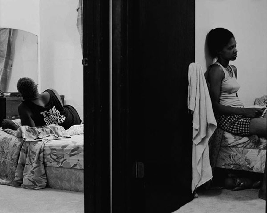 Me and Mom's Boyfriend Mr. Art, 2005. 
Latoya Ruby Frazier courtesy of Higher Pictures.