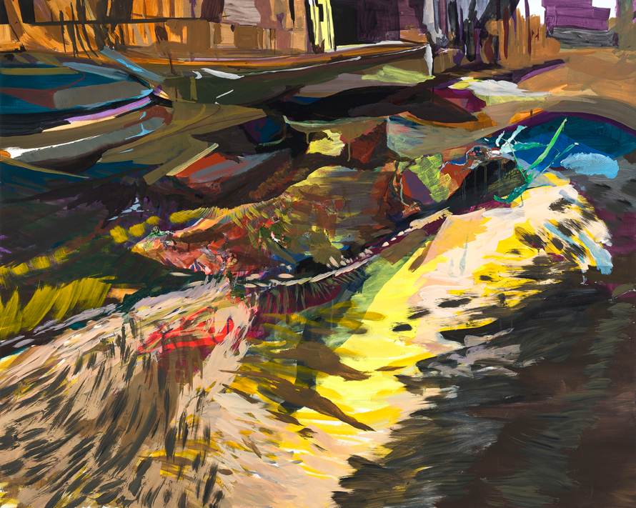 “Eclipse,” 2012, Flashe on panel, 48 x 60 inches