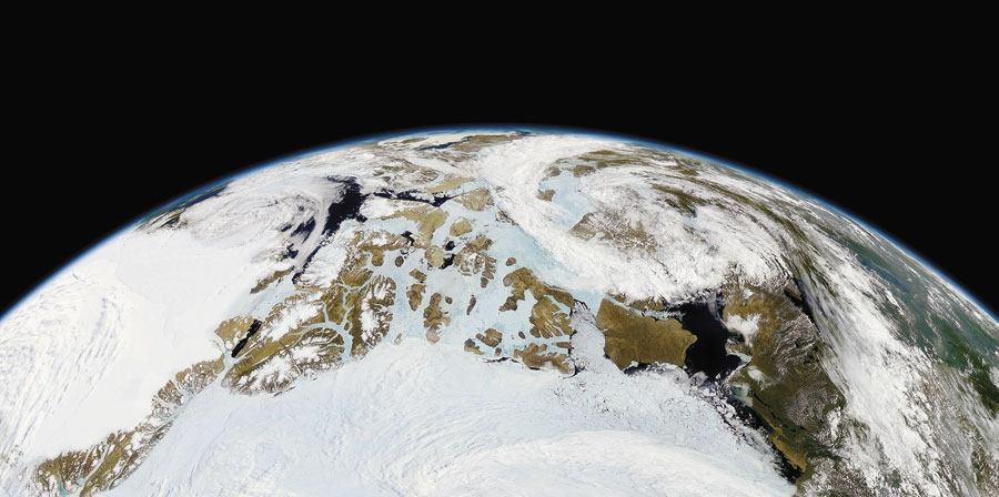 Michael Benson, <i>Northern Canada and Northern Greenland, OrbView-2, July 9, 1999</i>, 2003
Courtesy Michael Benson/Hasted Kraeutler