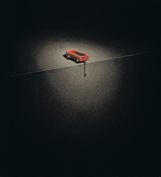 Mother hen 
Wax on illustration board (27