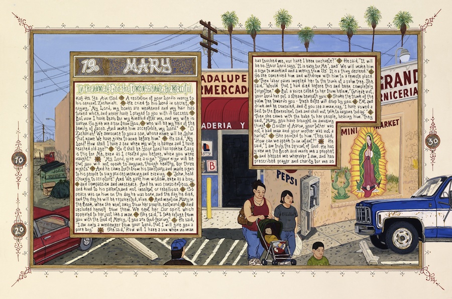 Sura 19 (A)
2010
Ink and gouache on paper
Triptych: 16