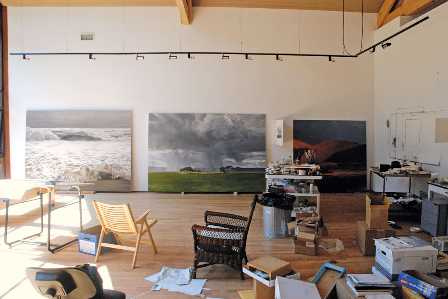 “One thing I tell undergrads a lot is ‘Don’t pretend that you’re not proud of your work.’ You know how they tend to show things leaning half against the wall and half on the floor? That makes me crazy when I go in for studio visits, and they’re acting all shy, and ‘Well I just did this little thing.’”<br /><br />
April Gornik, North Haven, Long Island, New York