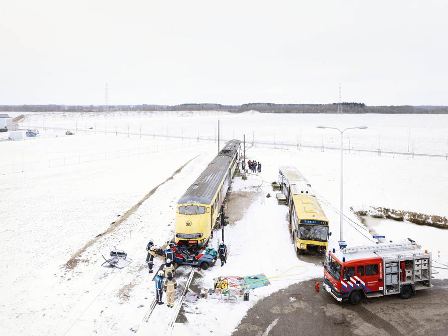 Training Center North No.1, Wijster—Drenthe, Feb. 13, 2010. The Wolvega fire department practicing a 