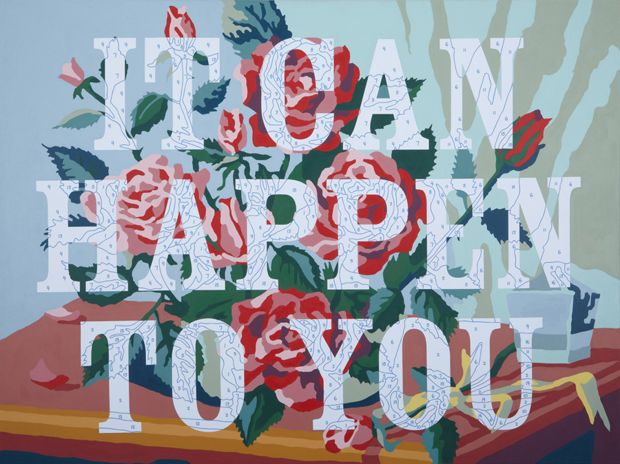 Trey Speegle (1960-)
It Can Happen to You, 2010 
Acrylic paint and archival pigment on canvas