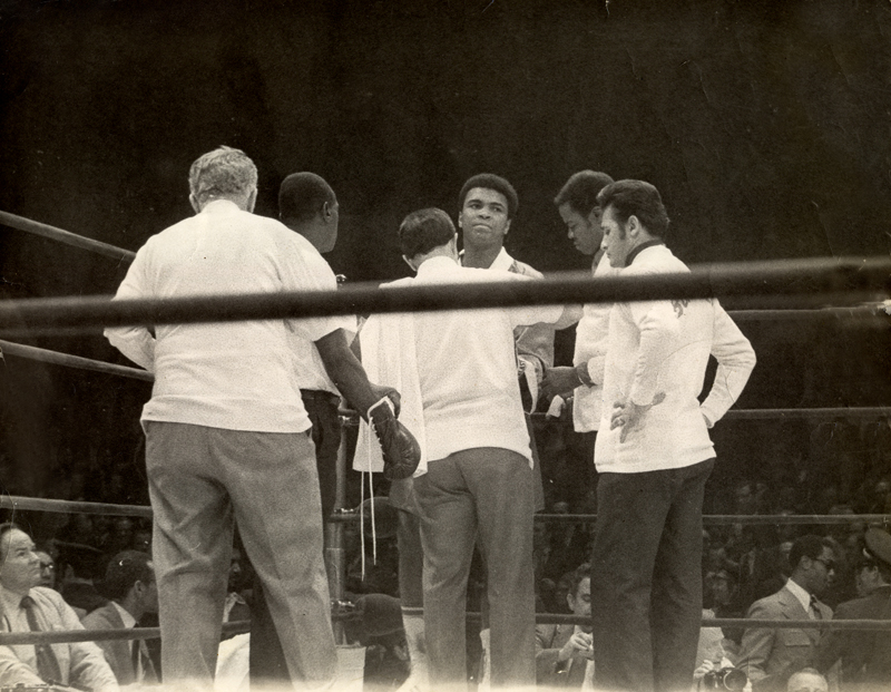 Muhammad Ali in the ring fighting Oscar Bonavena, Madison Square Garden, Dec. 7, 1970