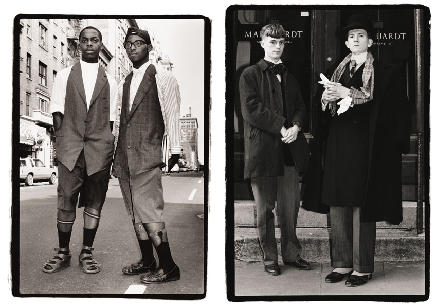 Andre Walker and Pierre Francillon, 8th and MacDougal Streets, 1983; Messrs. Peter McGough and David McDermott, Spring Street and West Broadway, 1983