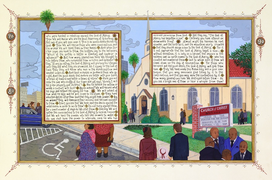 Sura 19 (C)
2010
Ink and gouache on paper
Triptych: 16