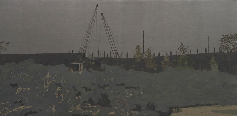 Embers of the Maritime
Oil and metallic on linen, 18 by 36 inches, 2007