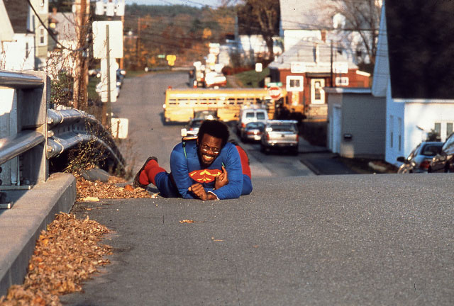 <b>William Pope.L, “The Great White Way: 22 miles, 5 years, 1 street,” 2002.</b> Combining self-flagellation and self-affirmation, Pope.L has executed dozens of “crawls” in various locations, the most ambitious being “The Great White Way.” He performed segments of this crawl over five years, moving north from the Statue of Liberty through the length of Manhattan and into the Bronx.