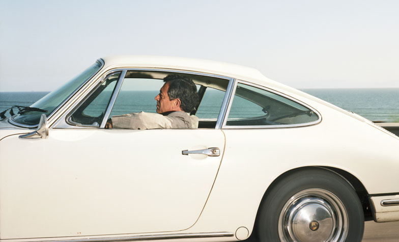 Man traveling southbound at 67 mph on U.S. Route 101 near Montecito, California, at 6:31 p.m. on or around Sunday, August 28, 1994
From the series Vector Portraits
Digital C-Print 
(c) Andrew Bush, Courtesy Yossi Milo Gallery, New York and Julie Saul Gallery, New York