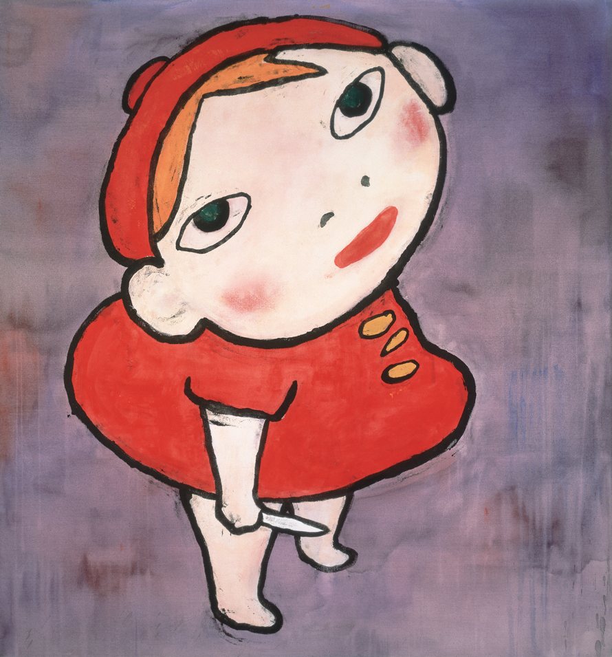 The Girl with the Knife in Her Hand, 1991, Acrylic on Canvas, 150.5 x 140.0 cm