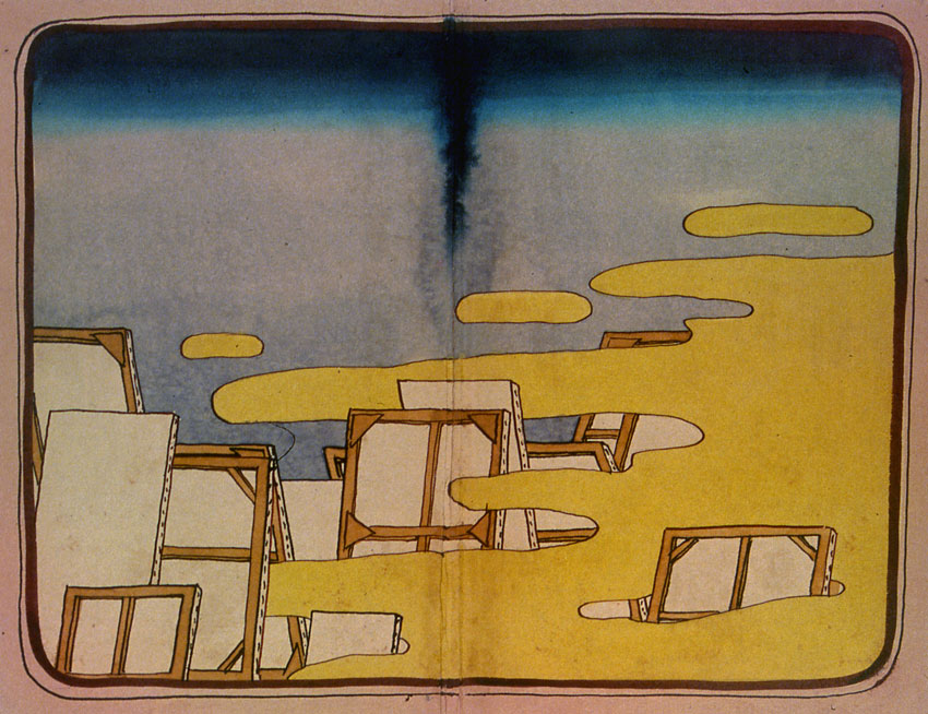 Yellow Fog, 2006, ink on paper, 10 x 13 inches