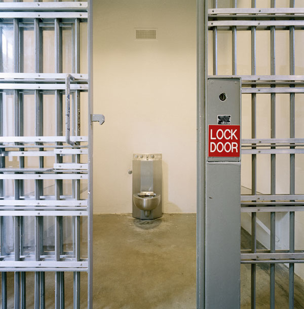 Holding cell, Santa Barbara Police Department, Santa Barbara, California