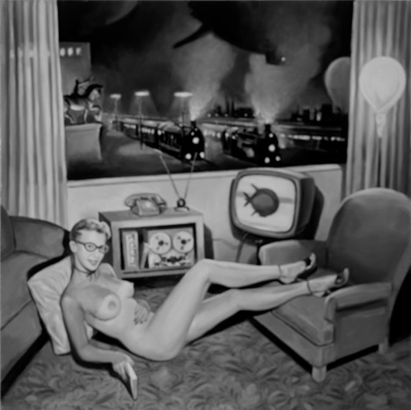 Olympia, 2004<br />
Selenium toned silver gelatin print mounted on aluminum<br />
42 1/4 x 41 1/4 inches