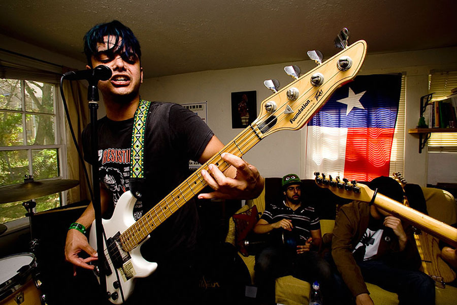 Basim Usmani rehearsing for SXSW festival in Austin, 2009