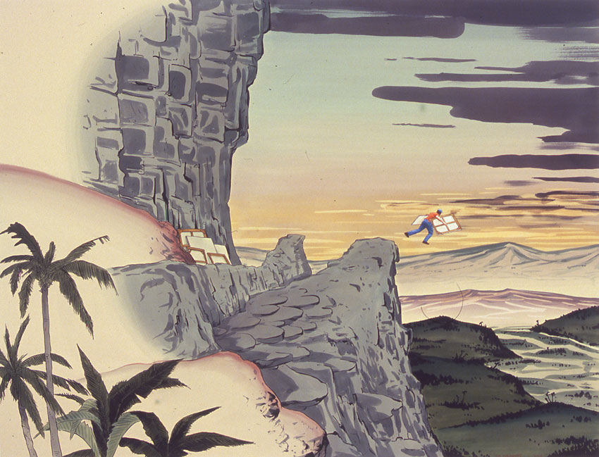 Icarus Launch, 2006, ink on paper with digitized image, 38 x 50 inches