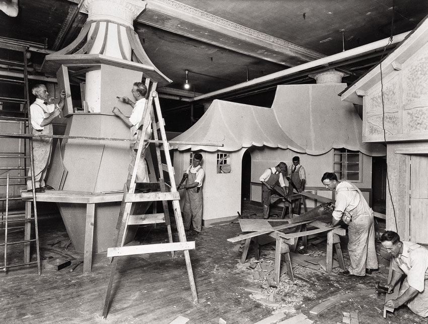 Construction of <i>Candy Stick Lane</i>, Wanamaker's, Philadelphia, 1926